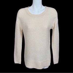 Westbound Acrylic Open Knit Sweater in Cream Medium